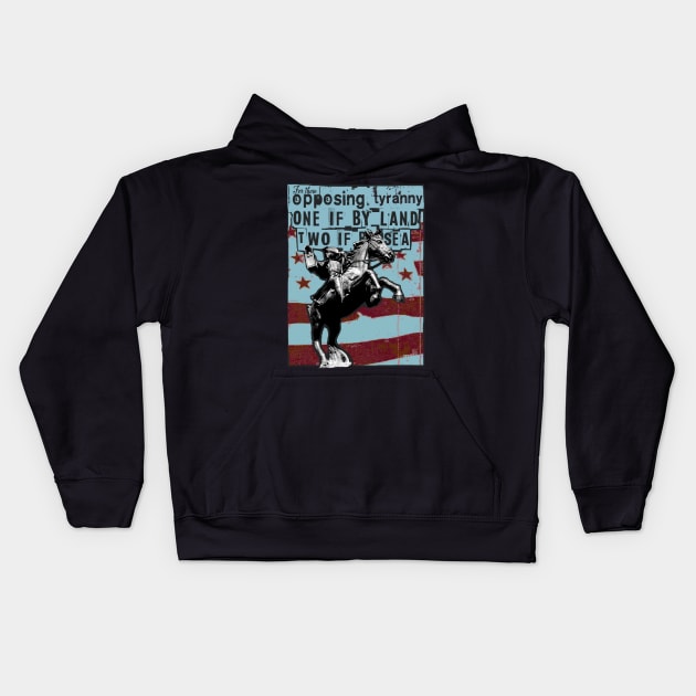 Paul Rever Midnight Ride opposing Tyranny Kids Hoodie by REDEEM the RUINS